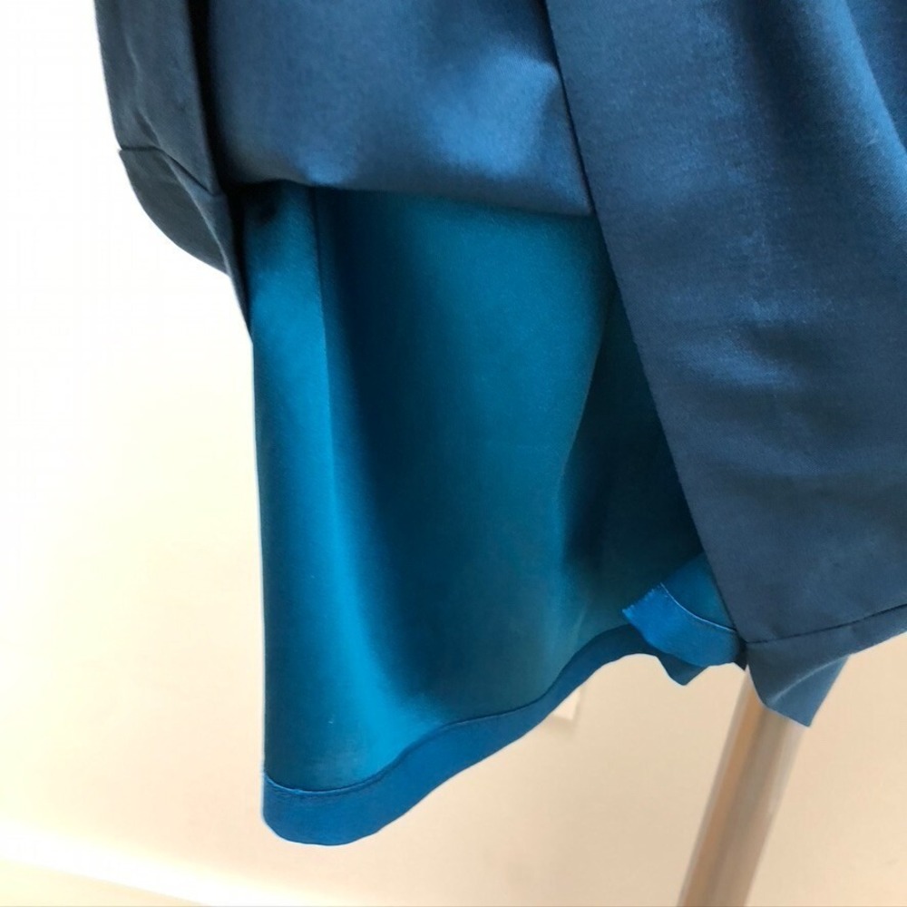 Black Halo Teal Blue Backless Sheath Dress - Picture 6 of 16